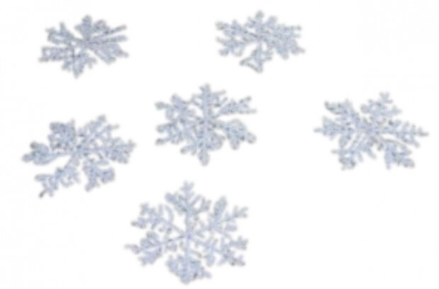 slinger sneeuwvlokken 120 cm wit