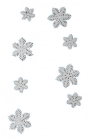 slinger sneeuwvlokken 190 cm wit