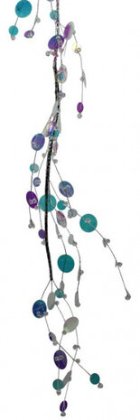 kralenslinger Kerstmis 120 cm acryl groen/paars