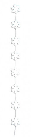 slinger sneeuwvlokken 7 cm wit