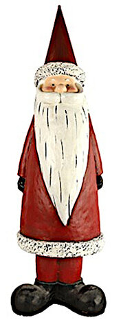 beeld kerstman Piotr 40 x 128 cm keramiek rood