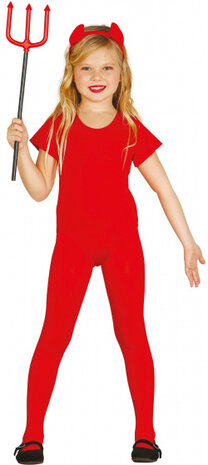 bodysuit meisjes polyester rood maat 140/152