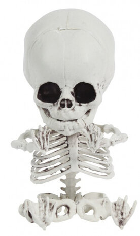 decoratieskelet baby 20 cm PVC beige