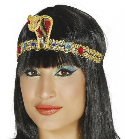 hoofdband Snake dames polyester goud one-size