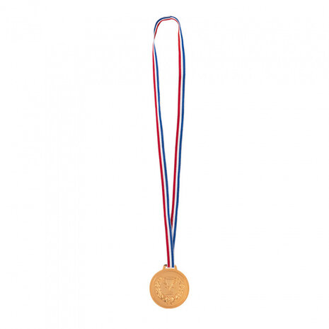 podiummedailles 6 cm polytheen goud/zilver/brons 3 stuks