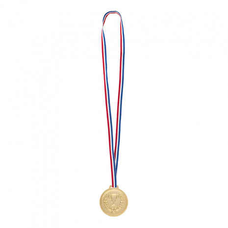 podiummedailles 6 cm polytheen goud/zilver/brons 3 stuks
