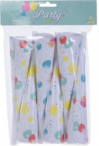 toeters ballonnen junior karton 6 stuks