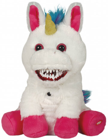 decoratieknuffel Unicorn led 25 cm PE bruin