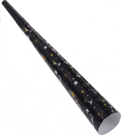 feesttoeters karton 20 cm zwart 2 stuks