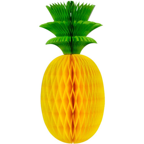 honeycomb ananas 15 cm papier geel/groen