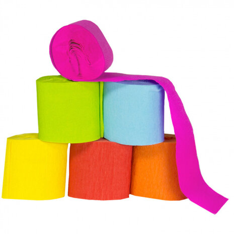 cr&ecirc;pepapier 10 meter 6 stuks