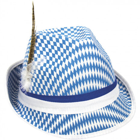 hoed Bayern 28 x 13 cm polyester blauw/wit