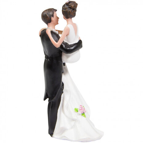 trouwfiguur 10 cm zwart/wit