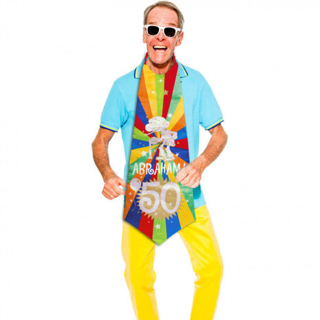 stropdas Abraham heren 20 cm polyester