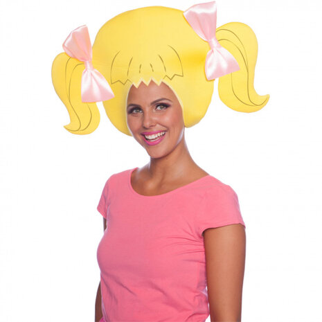 schuimpruik dames polyester blond mt one-size