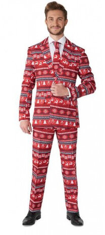 verkleedpak Pixel heren rood polyester mt M