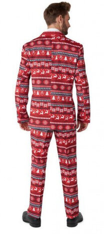 verkleedpak Pixel heren rood polyester mt XL