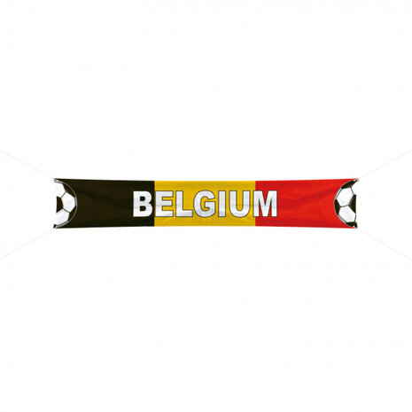 spandoek Belgie 360 x 60 cm polyester zwart/geel/rood