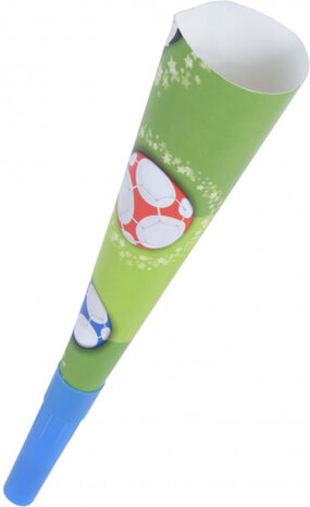 feesttoeter Voetbal junior papier groen 8 stuks