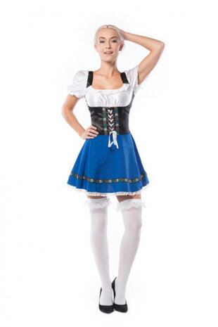 dirndl Sylvia dames polyester blauw mt XXL