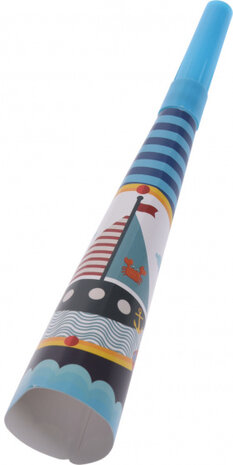 feesttoeter junior papier blauw 8 stuks