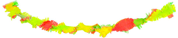 draaiguirlande 18 m papier neon regenboog
