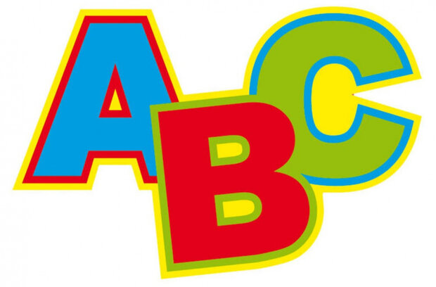 tafelconfetti ABC 11 x 9 cm papier 24 stuks