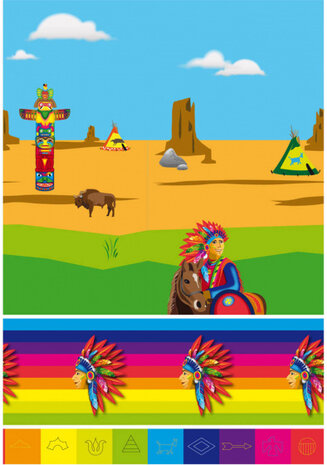 feesttafelkleed Wild West 130 x 180 cm kunststof