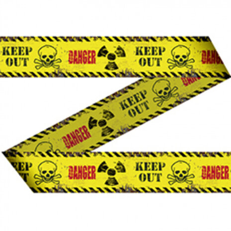 afzetlint danger 15 meter geel/zwart