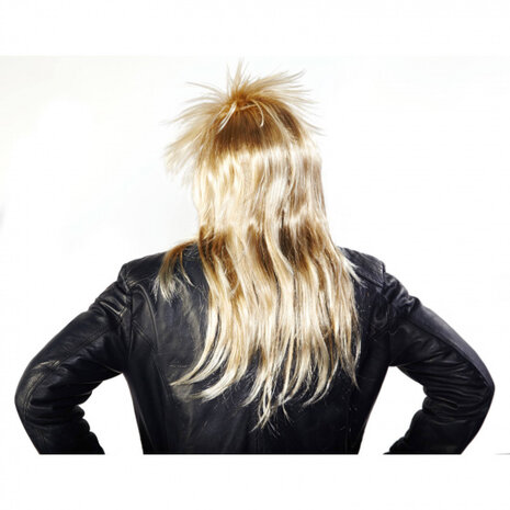 pruik rocker heren blond one-size