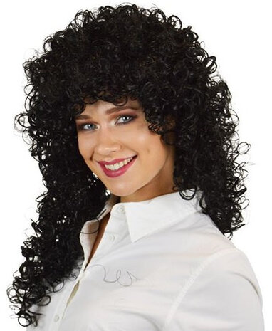 pruik Katja dames synthetisch zwart