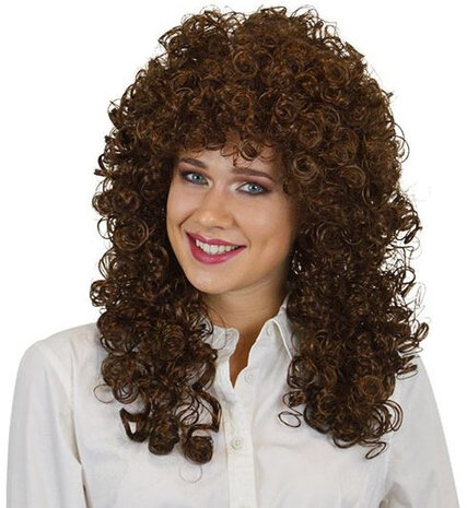 pruik Katja dames synthetisch bruin