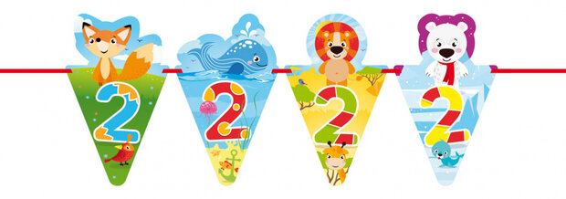 vlaggenlijn 2 jaar junior 6 meter papier