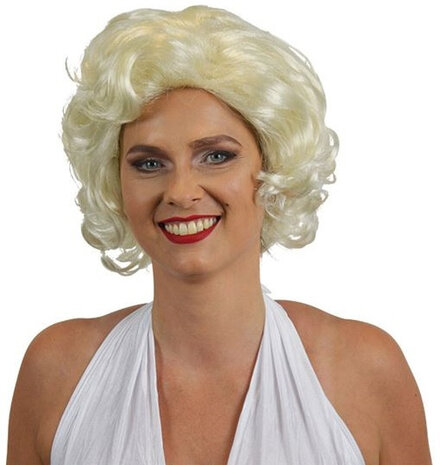 pruik Marilyn dames synthetisch blond