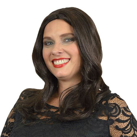 pruik Yvette dames synthetisch donkerbruin
