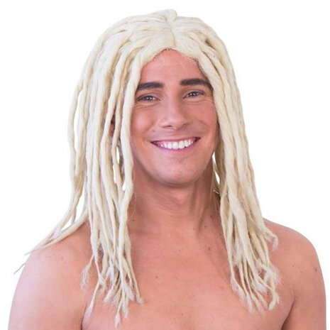 pruik Dreadlock heren synthetisch blond