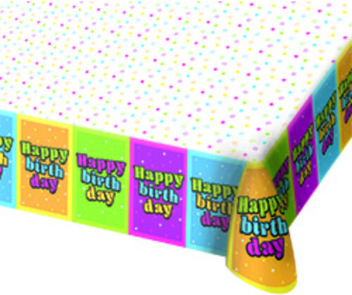 tafelkleed Happy Birthday sterren 130 x 180 cm