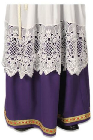 broekrok Sint polyester paars one-size