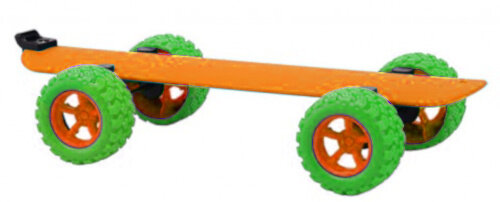 klaparmband skateboard junior 9 cm groen/oranje