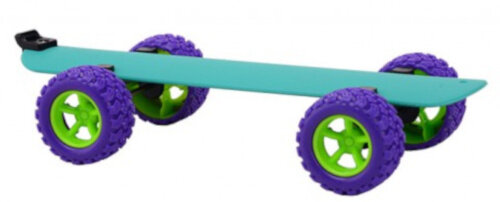 klaparmband skateboard junior 9 cm paars/blauw
