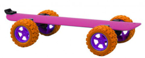 klaparmband skateboard junior 9 cm oranje/roze