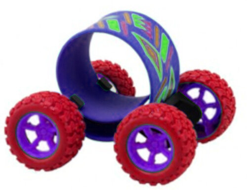 klaparmband skateboard junior 9 cm rood/paars