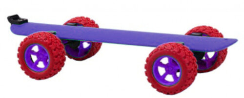 klaparmband skateboard junior 9 cm rood/paars