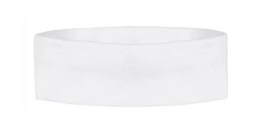 hoofdband Retro 17 cm polyester wit