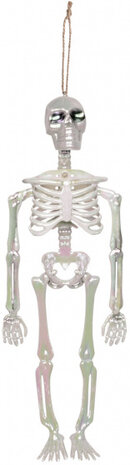 decoratieskelet 32 cm polystyreen zilver