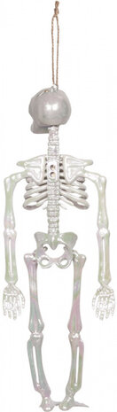 decoratieskelet 32 cm polystyreen zilver