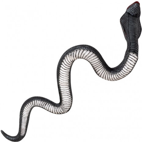 decoratiebeeld Cobra 65 cm latex/polyester zwart