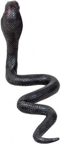decoratiebeeld Cobra 65 cm latex/polyester zwart