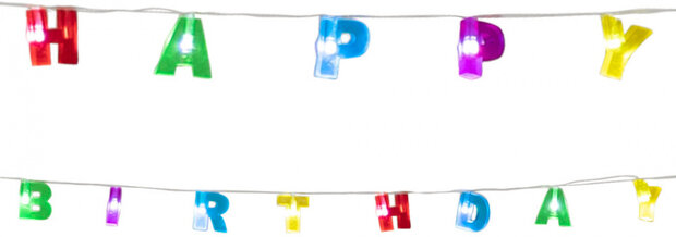 lichtsnoer Happy Birthday junior 160 cm PVC 13 leds