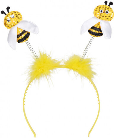 tiara Honingbijtjes dames/meisjes geel one-size